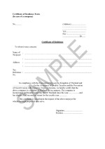 Thailand Certificate of Residence Form Page: 1