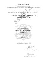 Liberia_Certificate of Election and Incumbency Page: 2