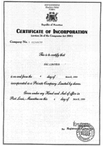 certificate_incorporation_mauritius Page 1 Shot