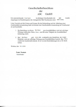 Germany_Shareholder’s resolution of change of director Page 1 Shot