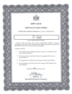 St. Lucia_Certificate of Good Standing Page 1 Shot