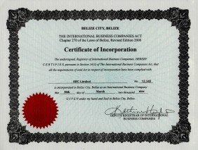 Belize_Certificate of Incorporation.pdf Page: 1