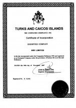 Turks &amp; Caicos_Certificate of Incorporation.pdf Page: 1