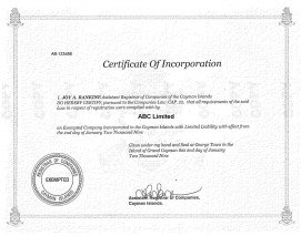 Cayman Island_Certificate of Incorporation.pdf Page: 1