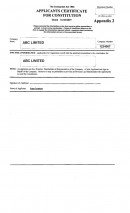 New Zealand_Applicants certificate for constitution (Appendix 2).pdf Page: 1