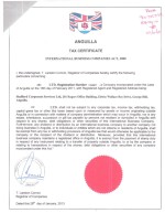 Anguilla_Tax Certificate Page: 1