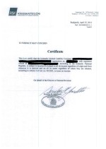 Tax certificate Page: 1