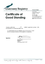 Guernsey_Certificate of Good Standing Page: 1